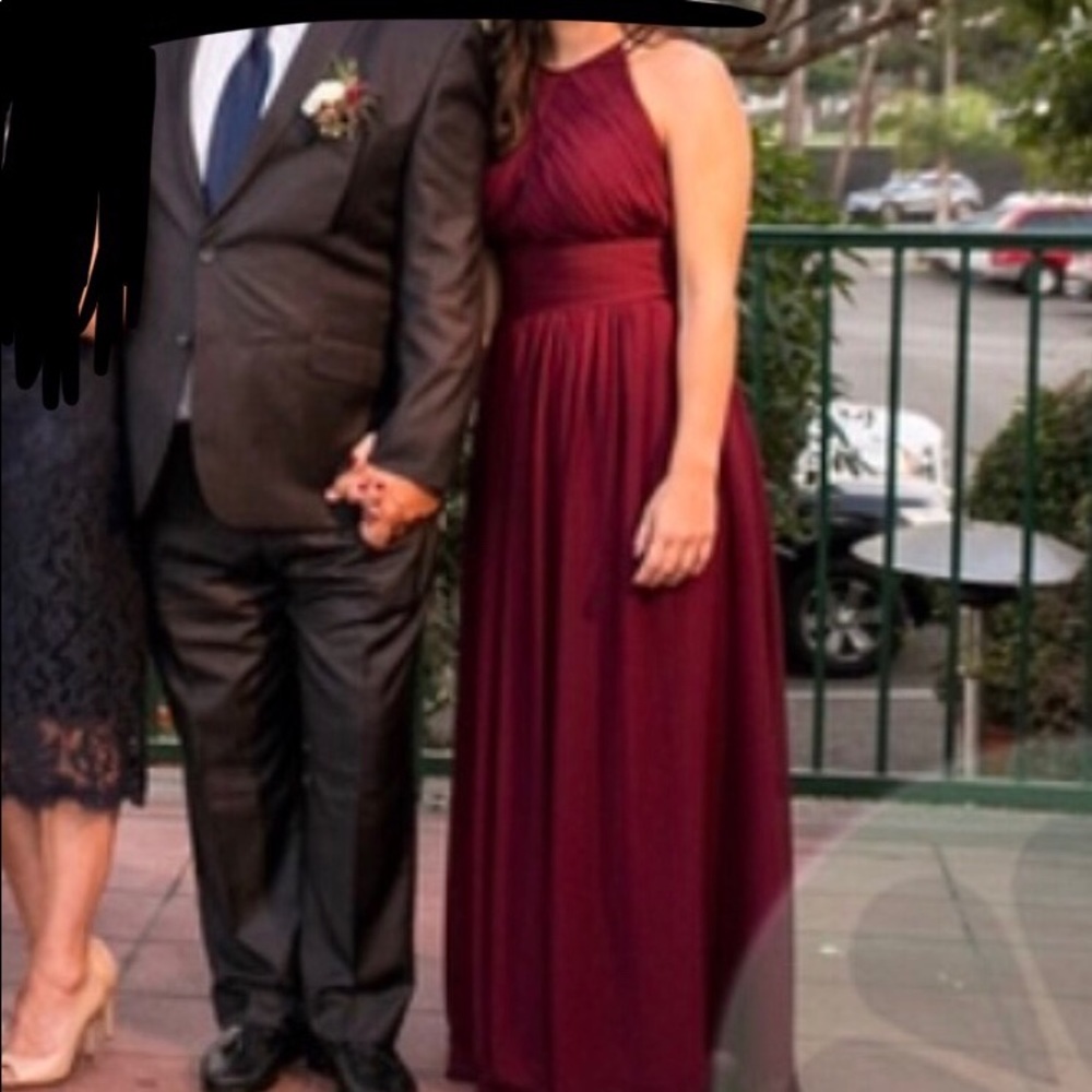 Bill Levkoff Bridesmaid Dress WINE